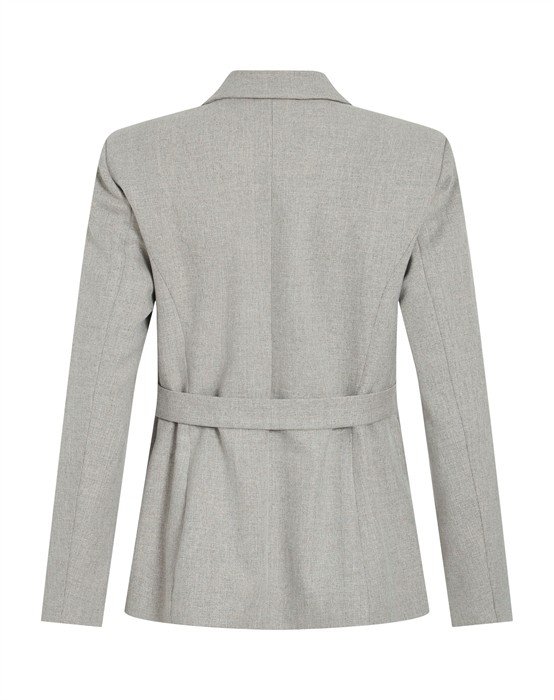 ViVilla Belted Blazer - Grey Melange 